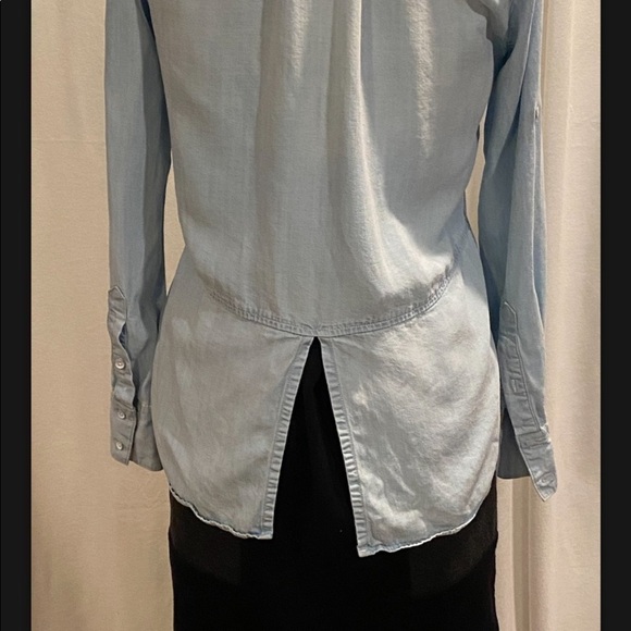 Cloth and Stone Anthology Sz XS Button Shirt split back metal buttons - Picture 8 of 11